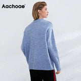 Casual O Neck Batwing Sleeve Sweater Women Solid All Match Knitted Tops Loose Pullover Female Sweater Sweter
