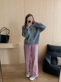 Retro Glide Hollow Soft-Gutter Sweater Knitted Women's Autumn And Winter Heavy Industry Design Niche Lazy Loose