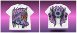 Loose Y2k Top Happy Hip Hop Print Short-Sleeved Goth T-Shirt Lovers' Sweatshirt Men's Wear-Outfit