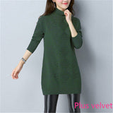 Winter Women Knit Sweater Pullover Clothes Solid Long Sleeve Turtleneck Sweater Warm Knit Bottoming Shirt Female Tops