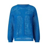 Shirt for Women y2k Clothes Spring Women's Clothing 2023 Latest Fashion Sexy Mesh Tops Knit Hollow out Loose Top-Outfit