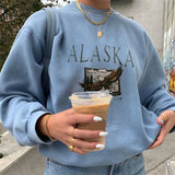2021 Vintage Zip up Women Sweatshirts Streetwear Letter Printed Hoodies Women Back To The Basics Loose Sweatshirt with