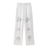 Street Style Beaded Embroidered Shirt With Beaded Embroidered Pants In Spring 2024-Outfit