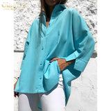 Fashion Yellow Linen Shirts Button Lapel Top Lady Loose Long Sleeve Oversized Shirt Womens Blouses Autumn Blusas