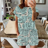 Women's Two Piece Suit 2021 Summer 2 Piece Set Elastic Waist Casual Solid Color Leisure Pajamas Set O-Neck Home
