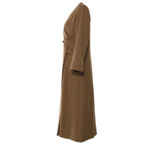 Autumn And Winter Special Aircraft Process Irregular Structure Long Wind Coat Female