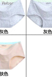 Solid Color Cotton Women Panties Underwear Breathable Women Girl Briefs Comfortable Mid RiseUnderpant Lingerie