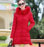 Warm Coat Women Long Parkas Fashion Faux Fur Hooded Womens Overcoat Casual Cotton Padded Jacket Mutil