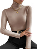 Solid Turtleneck Women Pullover Sweaters Autumn Long Sleeve Knitted Jumper Tops 2022 Casual Soft Warm Ladies Slim