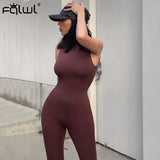 Streetwear White Black Ladies Long Bodycon Jumpsuit Women Sleeveless Skinny Summer Sexy Rompers Womens Jumpsuit