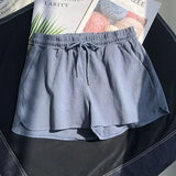 Shorts Summer Casual Solid Drawstring shorts high waist loose shorts for girls Soft Cool female short