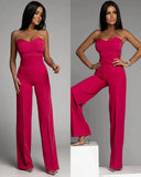 Fashion Tube Top Long Jumpsuit Women Elegant Temperament Tube Top Wide-leg Jumpsuit Women 319-1-Outfit
