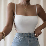 Summer White Ceopped Top Backless Women Bandage Hollow Out Crop Tops Tees Vest Sexy Tunics Cotton