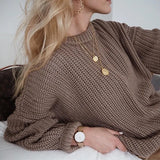 Loose Autumn Sweater Women 2020 New Korean Elegant Knitted Sweater Oversized Warm Female Pullovers Fashion Solid