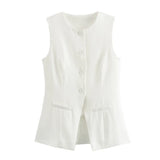 And Summer New High-Rise Thin Sicilian Vest Wearing Loose Shorts Two