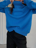 Turtleneck Women Sweater Oversize Warm Knitted Pullover Loose Sweater Woman Winter 2022 Thick Sweater Winter