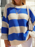 Christmas Sweater Women Oversize Striped Jumper Winter Pullovers Korean Fashion Pulls Oversize Stripe Sweaters For