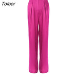 Solid Ladies Pink Blazer Fashion Spring 2022 Long Sleeve Oversized Women Blazer Coat Elegant Sashes Satin