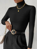 Solid Turtleneck Women Pullover Sweaters Autumn Long Sleeve Knitted Jumper Tops 2022 Casual Soft Warm Ladies Slim