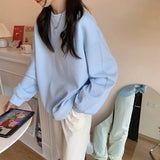 Spring Autumn Woman's Hoodies Oversize Female Loose Cotton Solid Thin Sweatshirts Lady