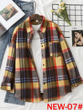 Women's Plaid Woolen Shirt Oversize Autumn 2022 Thick Warm Plaid Blouses And Shirts Winter Oversized Women Woolen Shirt