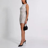 Women's New Sleeveless Bodyless Back Bow Shiny