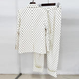 Star New Bow Decoration Wave Dot Suit Jacket Trouser Suit Two