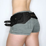 Cowboy Style Retro Metal Buckle Small Pocket Leather Waist Bag 2024 Summer New Style Cornskin Belt Tide-Outfit