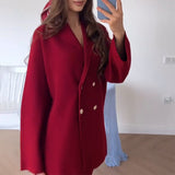 Women's New French Temperament Solid Color Commute Button-In- Cardigan Suit
