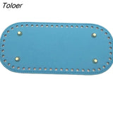/ Round Long Bottom For Knitted Bag Pu Leather Bag Accessories Handmade Bottom Solid Color Diy Crochet Bag