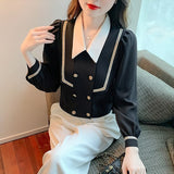 elegant office ladies short shirts Women's Blouses 2022 Spring Summer Long Sleeve Shirts Tops Blusas