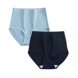 2 pcs/lot High Waist Panties Cotton Underwear Women Solid Plus Size Female Lingerie M -