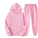 Spring New Men Casual Sets Brand Men Solid Hoodie + Pants Two-Pieces Casual Tracksuit Sportswear Hoodies Set Suit
