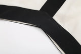 New V-Collar Color Medium-Long Suspender Dress 06615607712-Outfit
