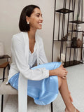 Purple Satin Silk Skirt Women High Waisted Summer Long Skirt New 2023 Elegant Ladies Office Skirts Midi Spring-Outfit