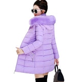 Winter Jackets Coats 2020 New Parkas Women Down Cotton Jackets Warm Outwear Faux Fur Collar Hooded Female Long Jacket