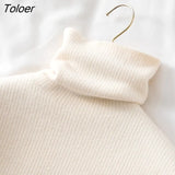 Winter Warm Velvet Turtleneck Sweaters Women Korean Casual Snow Wear Slim Sweater Thicken Solid Elastic Knitted Pullover