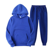 Spring New Men Casual Sets Brand Men Solid Hoodie + Pants Two-Pieces Casual Tracksuit Sportswear Hoodies Set Suit