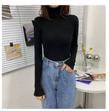 Turtleneck Sweater Autumn and Winter New Pullover Slim Bottoming Sweater Knitted Casual Long Sleeve Pull Femme