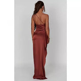 Fashion Irregular Sleeve Slanted Shoulder High-End Evening