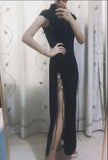 Women Retro Vintage Cheongsam Dresses Party Long Split Slim Bodycon Dress Black 2023 New Female Casual Fashion Velvet Vestidos-Outfit