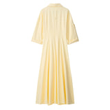 Summer Collar Shirt Windwear Solid Dress Dress