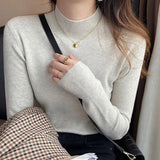 Turtleneck Sweater for Women Winter Casual Long Sleeve Basic Slim Sweater Pullover Women Female Chic Jumpers Top