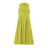 New Dress Round Neckless Waistt Commuting Temperament