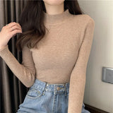 Winter Women Pullovers Sweater Turtleneck Knitted Sweater Women Tops Long Sleeve Short Slim Sweaters Girls Clothes