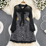 Lady Little Fragrant Temperament Fluttering Lead To The Acceptance Of Waist Thin A Word Lotus Leaf Side Coarse Dress