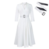 Women's Spring New Fashion Clip Solid Color High Waist Elegant Grand Size