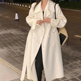 Woolen Coat Women's Korean Version Loose 2021 New Mid Autumn Long Fashionable Tweed Thickened