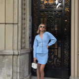 Summer New Women's Decoration Knit Coat Simple Mini Skirt