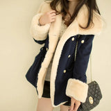 thickened autumn and winter new Korean version of slim and thin double-breasted college wind woolen coat jacket
